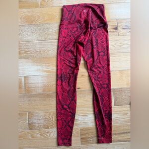 lululemon athletica Red Snake Print Leggings